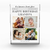 Foto Block, Zeitungsfoto Collage für Opa (Vorderseite)