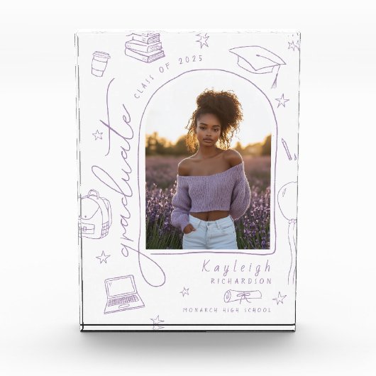 Foto-Blockblock für den Retro-Abschluss Fotoblock (Vorderseite)