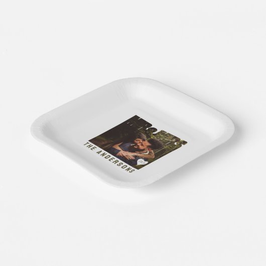 Foto Blockname Pappteller (Gewinkelt)