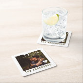 Foto Blockname Rechteckiger Pappuntersetzer (Vor Ort)