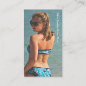 Foto Blue Bikini Coffee Drive-Thru Treuekarte (Vorderseite)