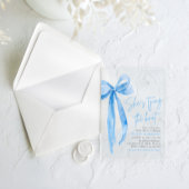 Foto Blue Bow Sie bindet das Brautparty des Knoten Acryleinladungen