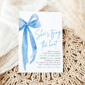 Foto Blue Bow Sie bindet das Brautparty des Knoten Einladung