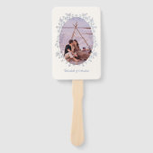 Foto Blue Chinoiserie Botanische Hochzeit Fächer (Vorderseite)