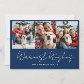 Foto Blue Christmas Feiertagskarte (Vorderseite)