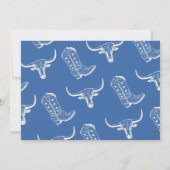 Foto Blue Cowboy Little Buckaroo Geburtstag Einladung (Rückseite)