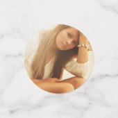 Foto Blue Gold 2025 Graduation Party Konfetti (Klein Vorderseite)