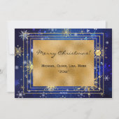 Foto Blue Gold Snowflake Weihnachten Weihnachten (Rückseite)