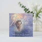 Foto Blue ID899 Einladung (Stehend Vorderseite)