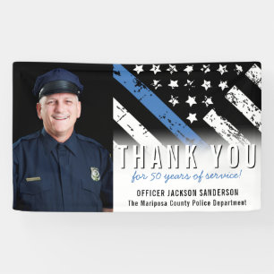 Foto Blue Line Flag zum Jahrestag des Polizeiruhen Banner