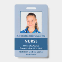 Foto Blue Medical ID für benutzerdefinierte Mitarb