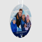 Foto Blue Ornament (Vorderseite)