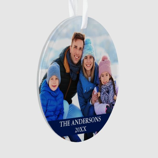 Foto Blue Ornament (Vorderseite)