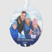 Foto Blue Ornament (Vorderseite)