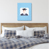 Foto Blue Retro [16x20] Zoll Canvas Print Leinwanddruck (Insitu (Schlafzimmer))