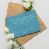 Foto Blue Sea Summer Wedding Dankeskarte