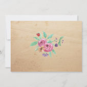 Foto-Blume für Frauen Rustikale Einladung (Rückseite)