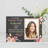 Foto-Blume für Frauen Rustikale Einladung (Stehend Vorderseite)