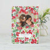 Foto-Blume für Weihnachten Karte (Stehend Vorderseite)