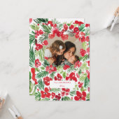 Foto-Blume für Weihnachten Karte (Vorderseite/Rückseite Beispiel)