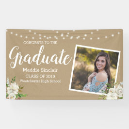 Foto Blume String Lights Tan Abschluss Banner