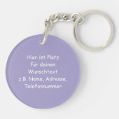 Foto - Blumen gelb lila | lila Kinder - Schlüsselanhänger (Rückseite)