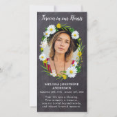 Foto Blumenbeerdigung Gebet-Karte Lesezeichen Dankeskarte (Vorderseite)