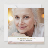 Foto Blumenfeier zur Beerdigung des Lebens Einladung (Rückseite)