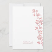 Foto Blush Hand Dragezeichnete Rose Romantische Ei Save The Date (Rückseite)