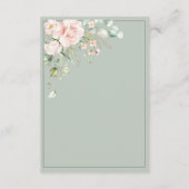 Foto Blush Pink Floral Wasserfarbe Blumenzehen Save The Date (Rückseite)