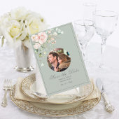 Foto Blush Pink Floral Wasserfarbe Blumenzehen Save The Date