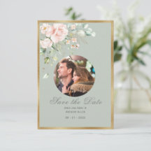 Foto Blush Pink Floral Wasserfarbe Hochzeit