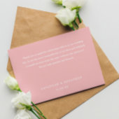 Foto Blush Pink Hochzeit Dankeskarte