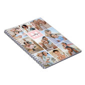 Foto Blush Rosa Monogramm Notizblock (Rechte Seite)