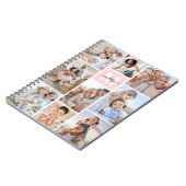 Foto Blush Rosa Monogramm Notizblock (Linke Seite)