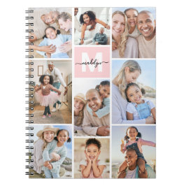 Foto Blush Rosa Monogramm Notizblock