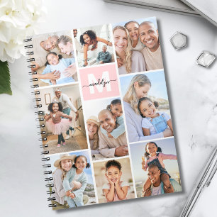Foto Blush Rosa Monogramm Notizblock
