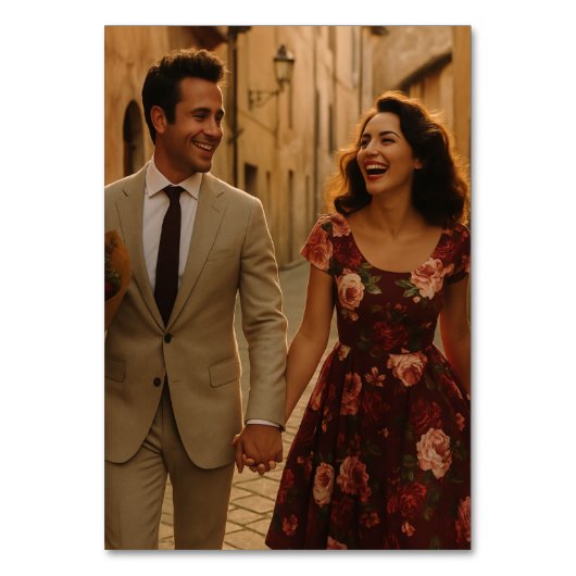 Foto Blush und Burgund Tischnummer (Vorderseite)