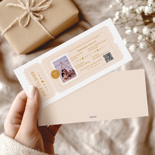 Foto Boarding Pass kosmische Hochzeitdestination Feiertagskarte