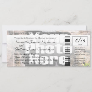 Foto Boarding Pass Wedding Ticket Einladung