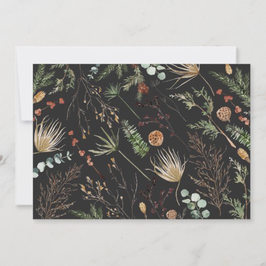 Foto-Bogen-Aquarell-Botanische Blüte Ankündigung (Rückseite)