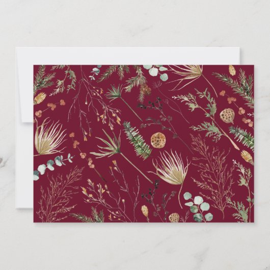 Foto-Bogen-Aquarell-Botanische Blüte Ankündigung (Rückseite)