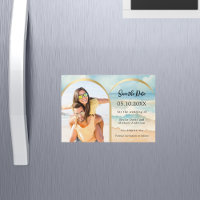 Foto Bogen Beach Hochzeit Rettete den Dage Magnete