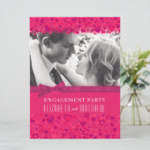 Foto-Bogen der rosa Anhängergruppe Einladung (Stehend Vorderseite)