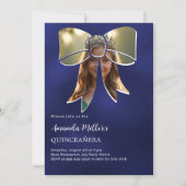 Foto Bogen Marine Blau Quinceanera Einladung (Vorderseite)