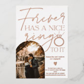 Foto-Bogen-Verlobung für Forellen weiß Folieneinladung (Vorderseite)