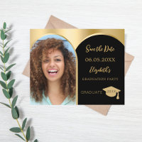Foto-Bogenschwarz-Abschluss-Save the Date-Karte