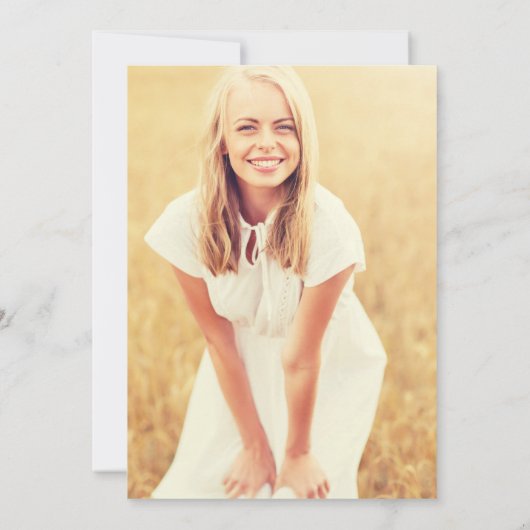 Foto Boho Abschluss Einladung (Rückseite)