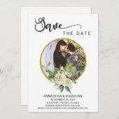 *~* FOTO Boho Blumenzwiebeln Hochzeit Das Datum sp Save The Date (Vorne/Hinten)