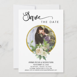 *~* FOTO Boho Blumenzwiebeln Hochzeit Das Datum sp Save The Date